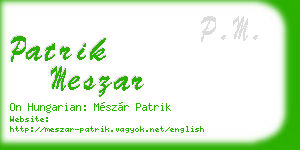 patrik meszar business card
